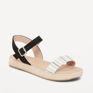 NWT Striped Canvas PlatformSandals
